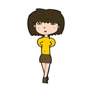 cartoon shy woman N54