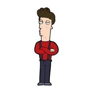 cartoon unimpressed man N11