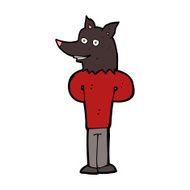 cartoon wolf man N50