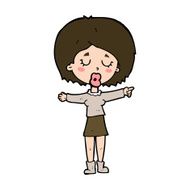 cartoon pointing woman N31