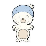 cartoon cute polar bear in hat N5
