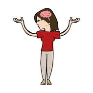 cartoon intelligent woman N20