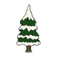 cartoon snowy tree N10