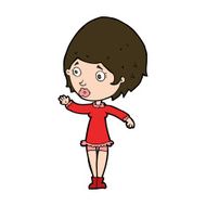 cartoon pretty woman N297