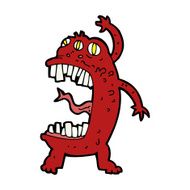 cartoon crazy monster N34