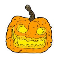 cartoon spooky pumpkin N23