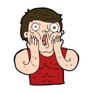 cartoon shocked gym man N17