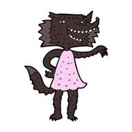 cartoon wolf girl N7