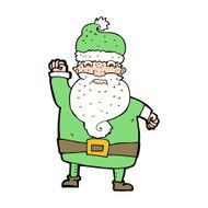 cartoon angry santa claus N21