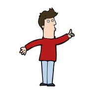 cartoon man advising caution N11
