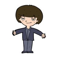cartoon smug boy N10
