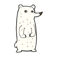 funny cartoon polar bear N26
