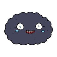 happy cartoon cloud N27