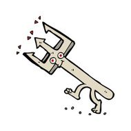 cartoon devil fork N15