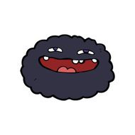 happy cartoon cloud N28