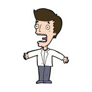 cartoon screaming man N18