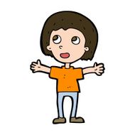 cartoon happy person N34