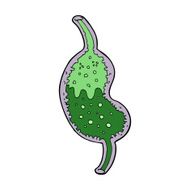 cartoon bubbling stomach N11