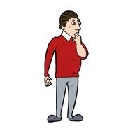 cartoon curious man N77