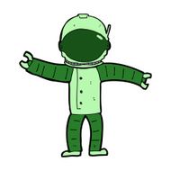 Cartoon Astronaut N144