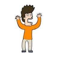 cartoon terrified man N270