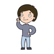 cartoon boy with idea N86