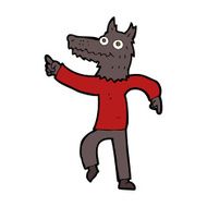 cartoon wolf man N53