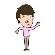 cartoon unhappy boy N63
