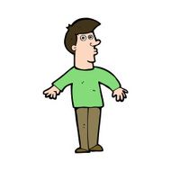cartoon surprised man N152
