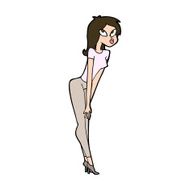 cartoon attractive girl N21