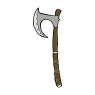 cartoon viking axe N11