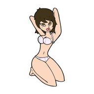 cartoon sexy woman posing N10