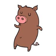 Funny cartoon pig N4