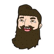 cartoon laughing bearded man N9