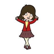 cartoon happy girl N103