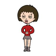 cartoon suspicious girl N11