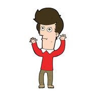 cartoon shocked man N135