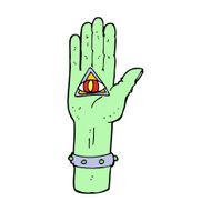 cartoon spooky hand symbol N11