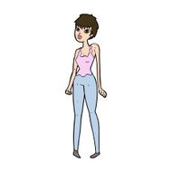 cartoon pretty woman N301