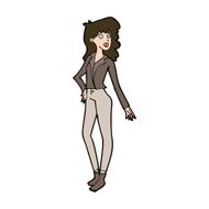 cartoon pretty woman N303