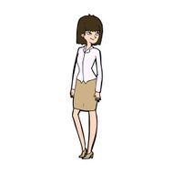 cartoon pretty businesswoman N10