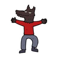 cartoon wolf man N55