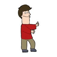 cartoon man gesturing N34