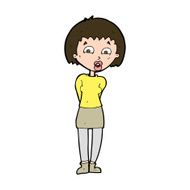 cartoon surprised woman N260