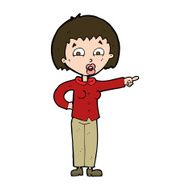 cartoon pointing woman N32