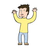 cartoon terrified man N271