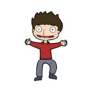 cartoon grinning boy N15