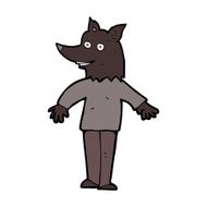 cartoon happy werewolf N7