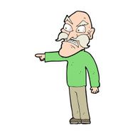 cartoon furious old man N15