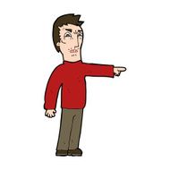 cartoon angry man pointing N11